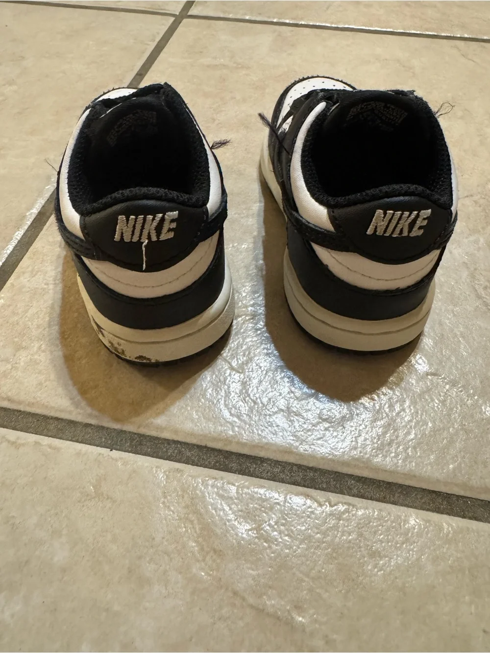 Nike Toddler Black and White Low-Top Sneakers